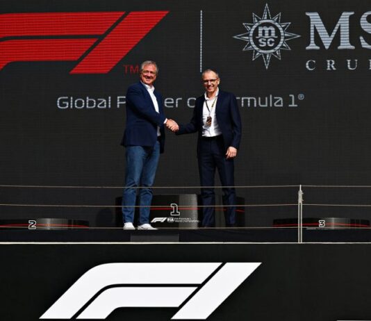 MSC Cruises wordt wereldwijde partner van Formule 1